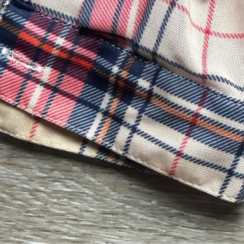 Hot & Delicious Womens Sheer Button-Up Plaid Size Medium - Picture 3 of 10